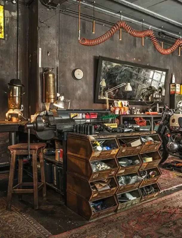 Ilustrasi Garasi Vintage