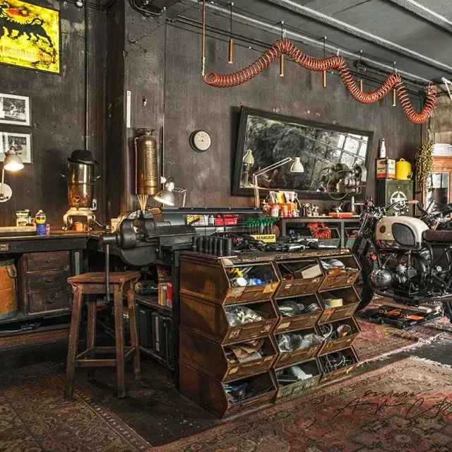 Ilustrasi Garasi Vintage