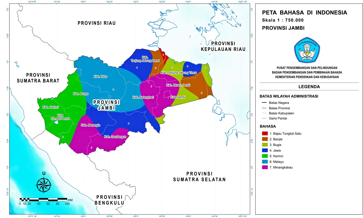 Ilustrasi Peta Provinsi Jambi