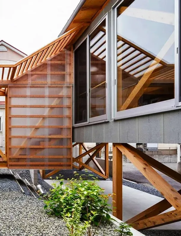 Ilustrasi Rumah Kayu Jepang