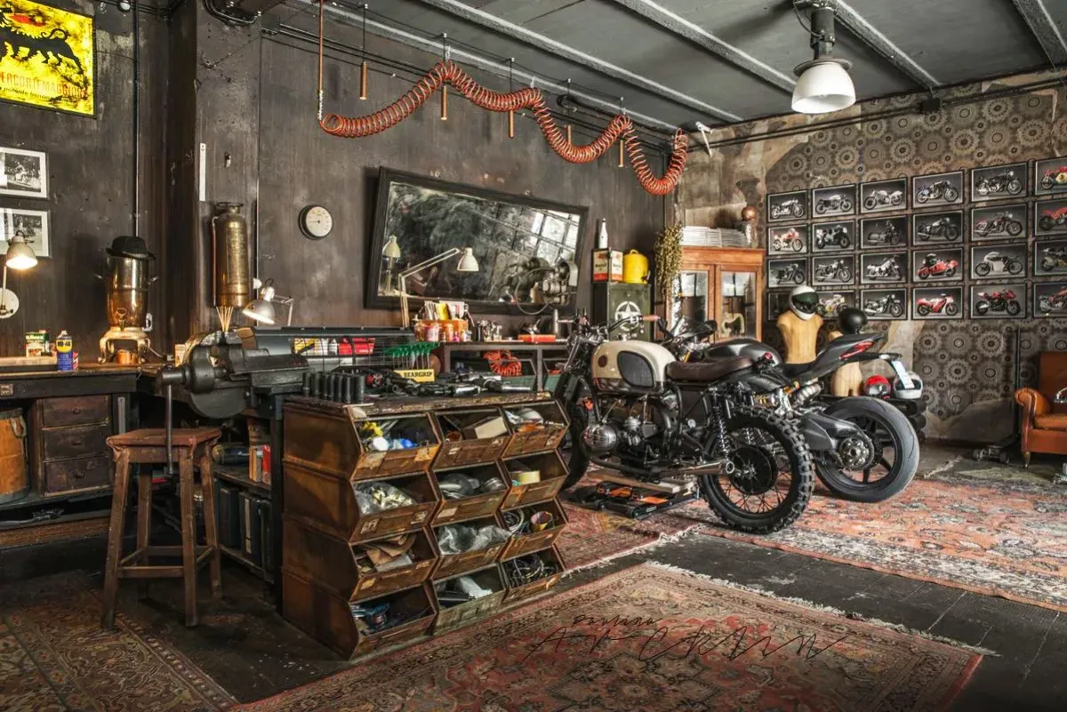 Ilustrasi Garasi Vintage