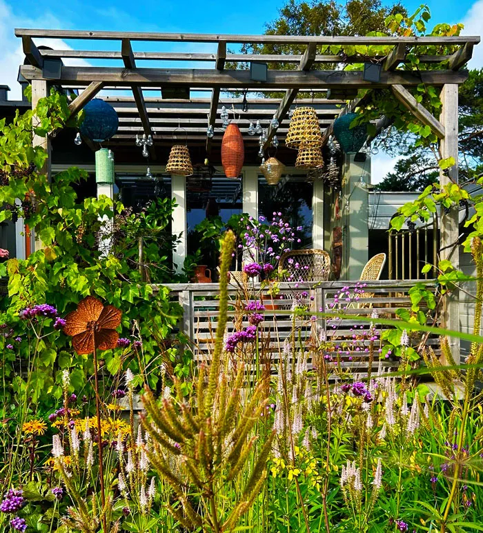 pergola safari dikelilingi bunga