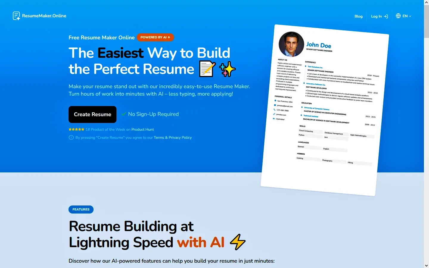 01 resume maker oline