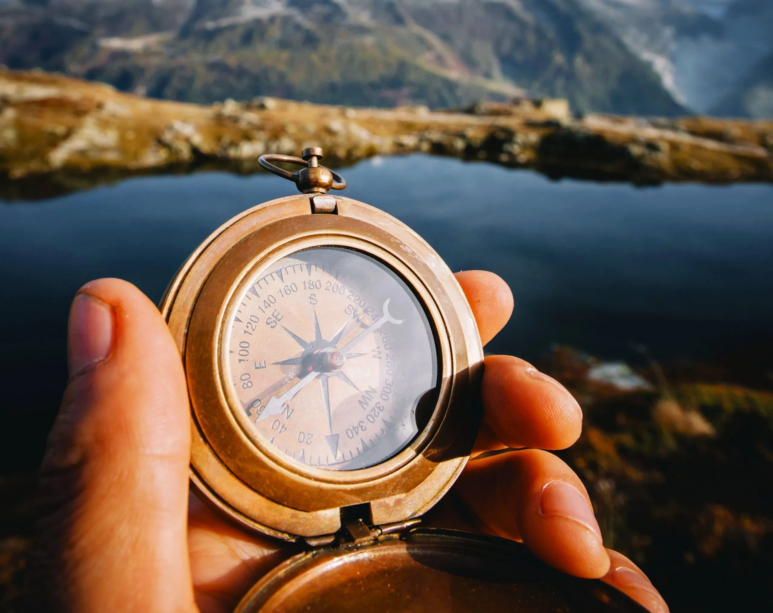 05 man with compass in hand