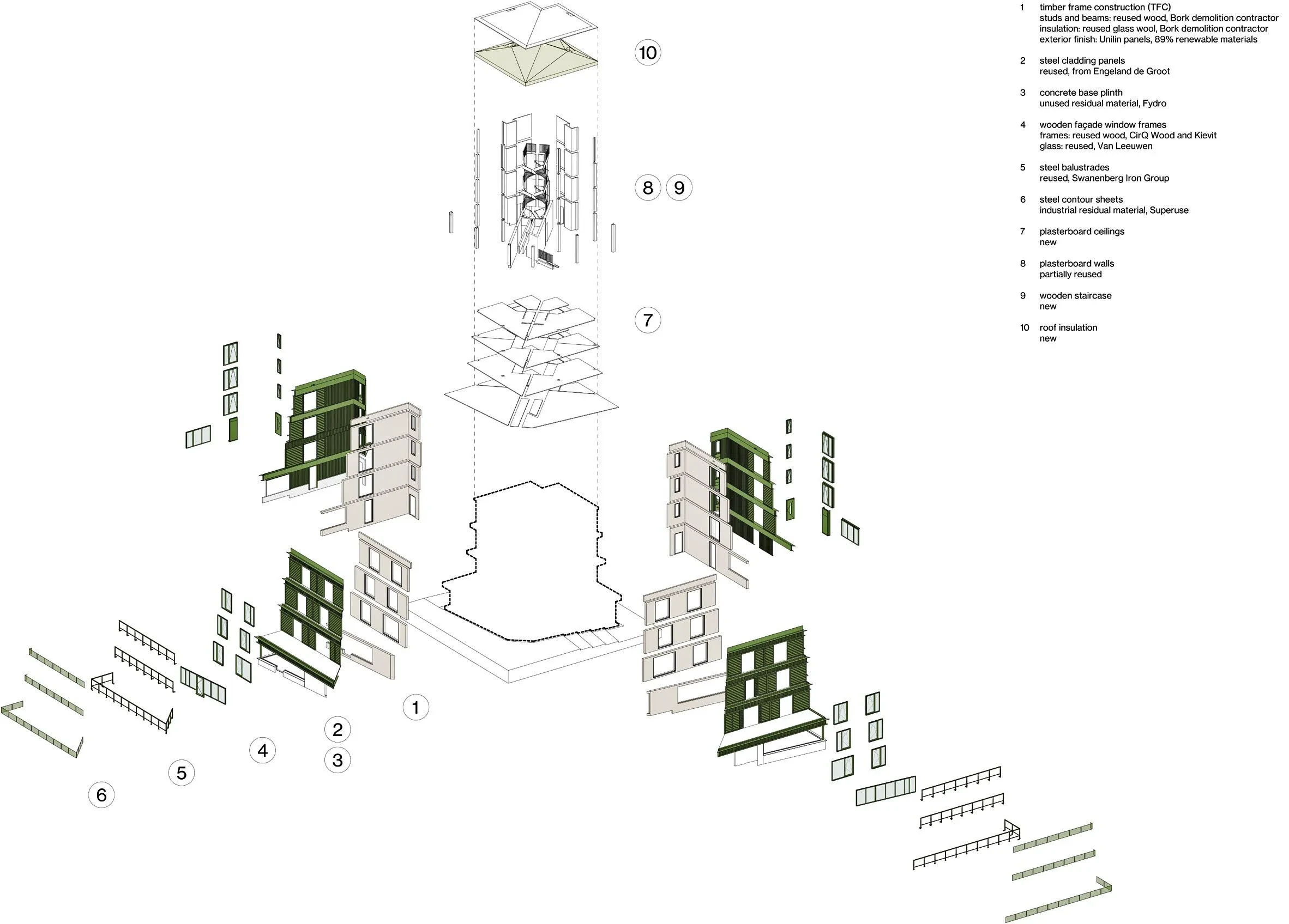11 v8 architects circular design rotterdam villa residu dezeen plans dezeen 2364 col 1