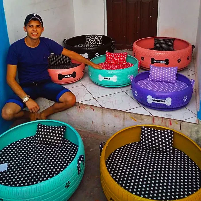 03 Young Brazilian is turning old tires into beds for animals and the environment is grateful 5c5a2810ed843 700