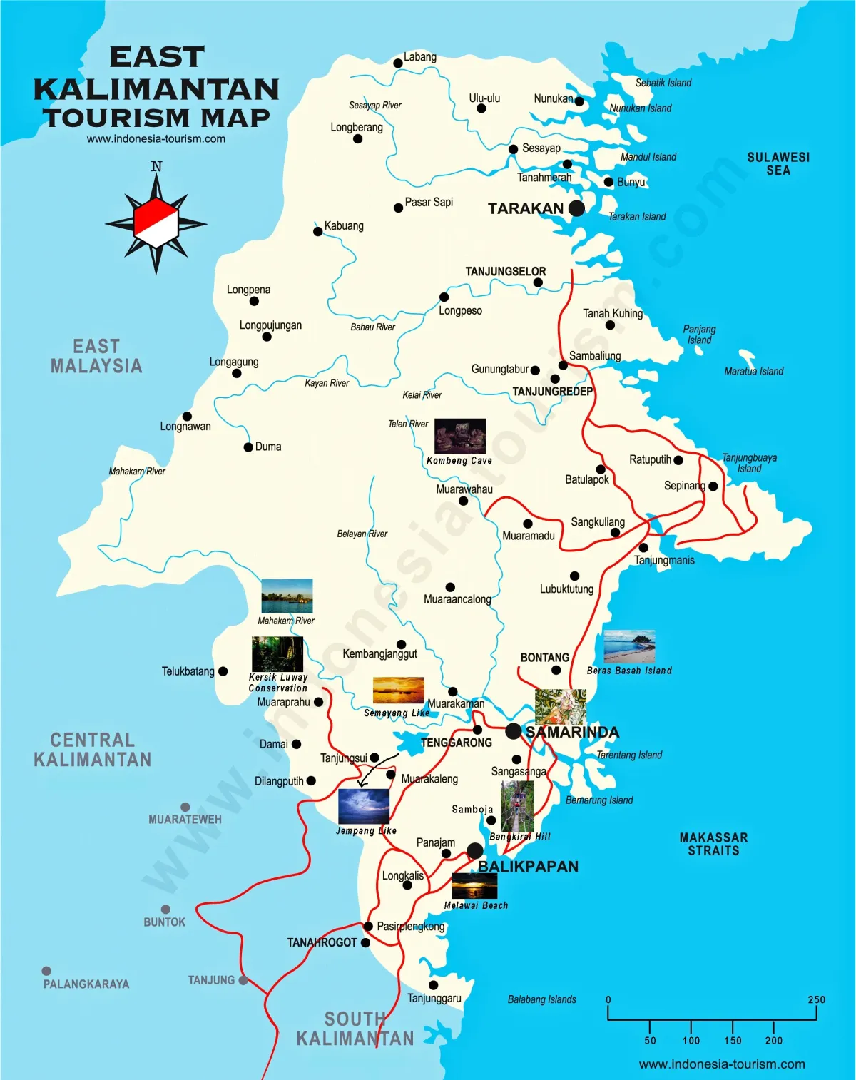 Peta Provinsi Kalimantan Timur