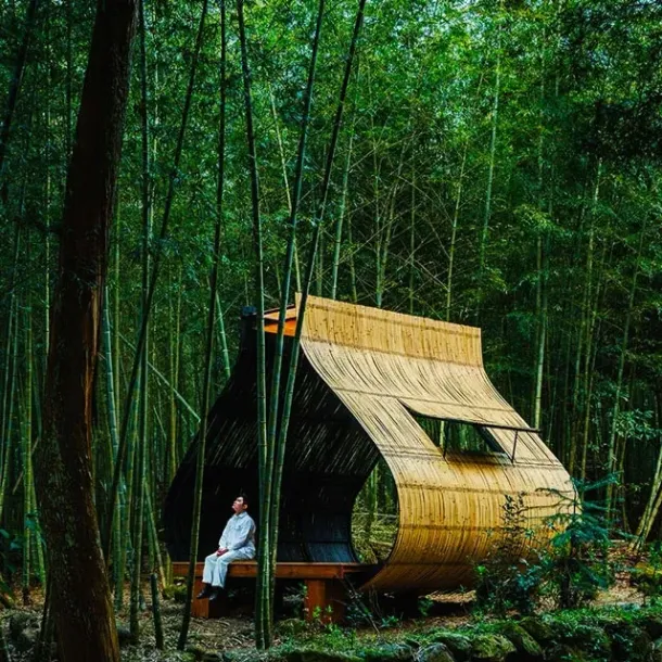 Ilustrasi Rumah Bambu Zongzi