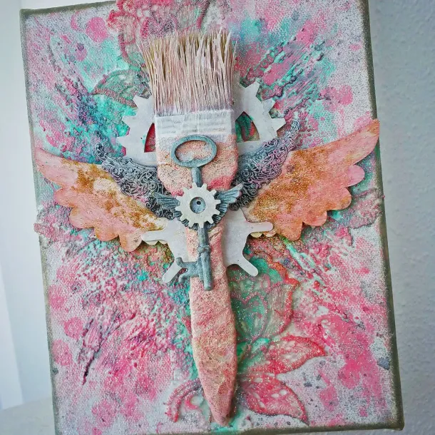 Ilustrasi Karya Seni Cat Glimmer