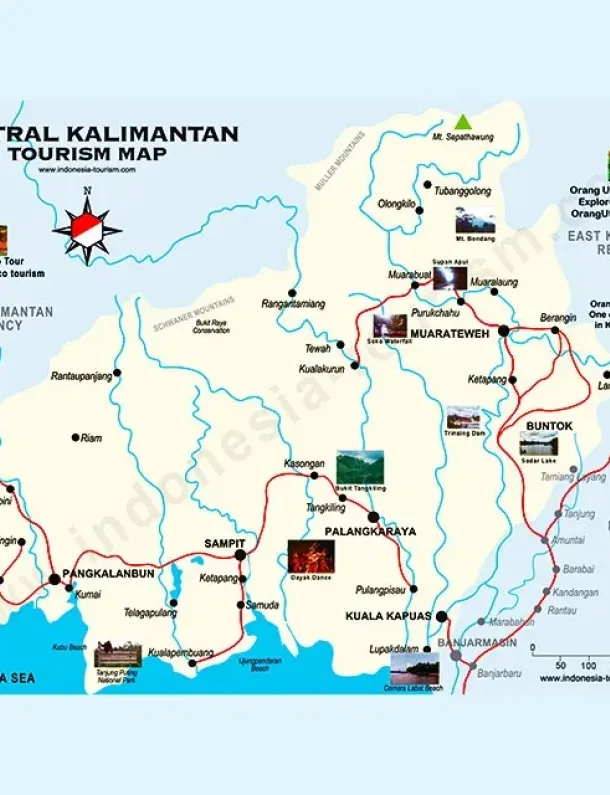 Peta Wisata Provinsi Kalimantan Tengah