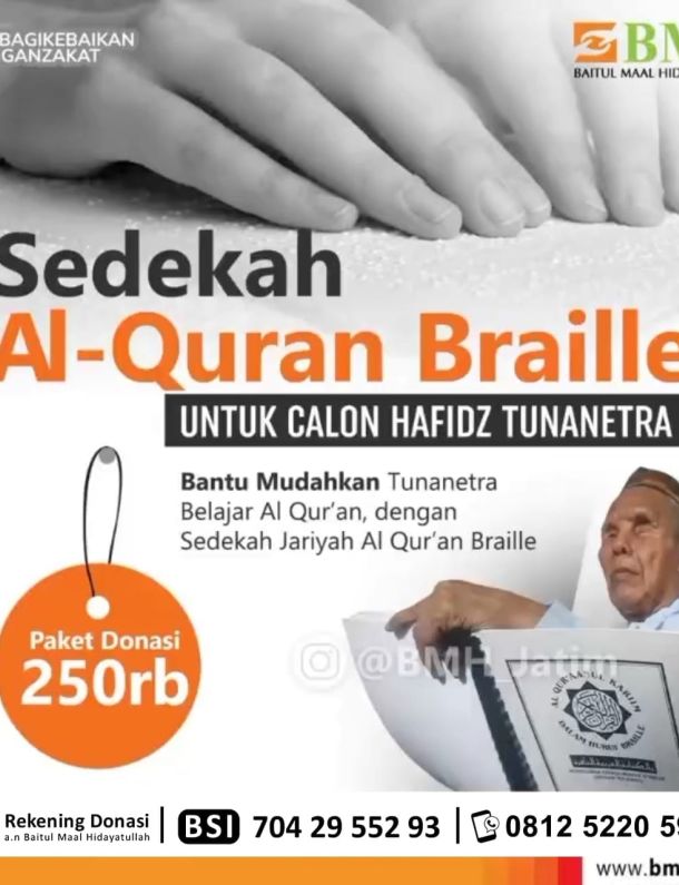 Brosur Sedekah Al-Quran Braille