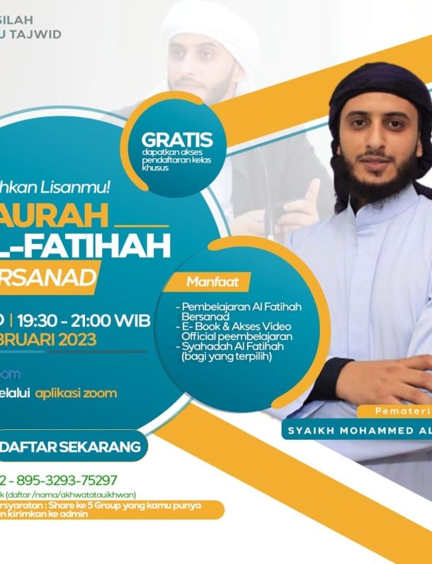 Pembelajaran dan Pelatihan Tahsin Surah Al Fatihah Bersanad