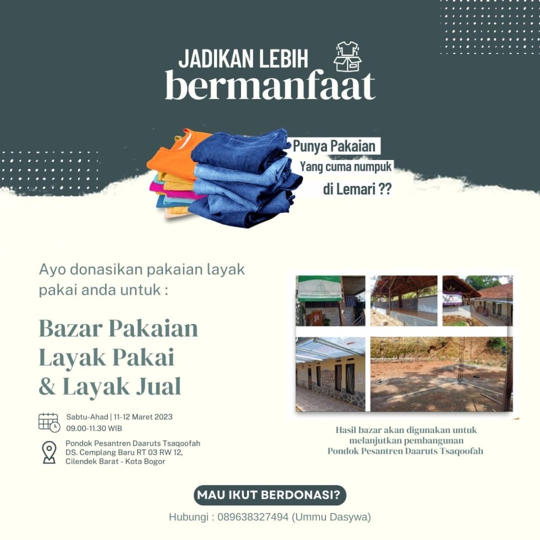 Donasi Baju Preloved Untuk Bazar Pakaian Layak Pakai dan Jual