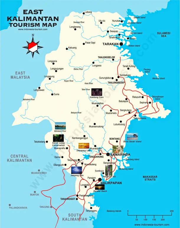 Peta Provinsi Kalimantan Timur