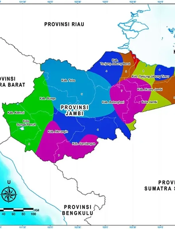 Ilustrasi Peta Provinsi Jambi