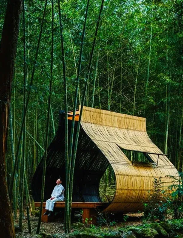 Ilustrasi Rumah Bambu Zongzi