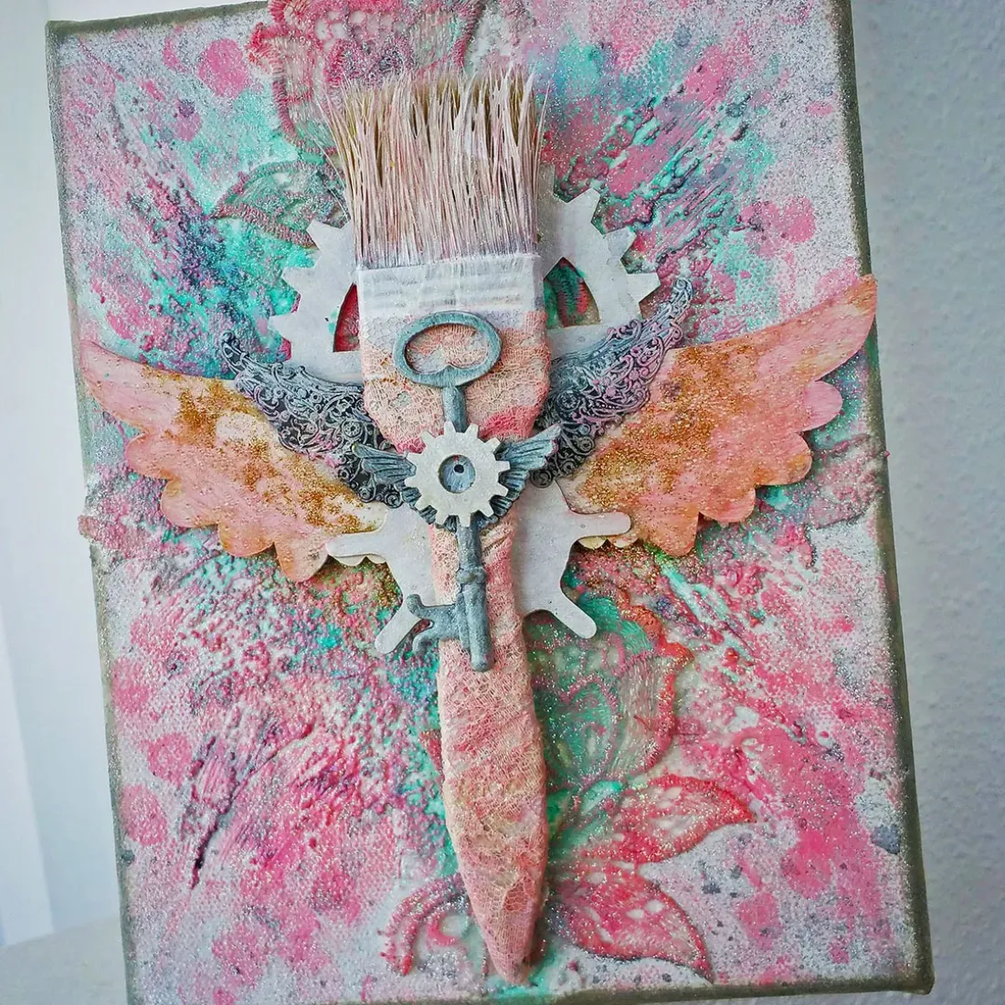 Ilustrasi Karya Seni Cat Glimmer