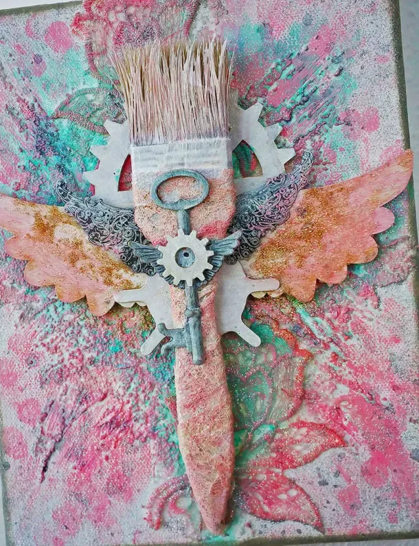 Ilustrasi Karya Seni Cat Glimmer