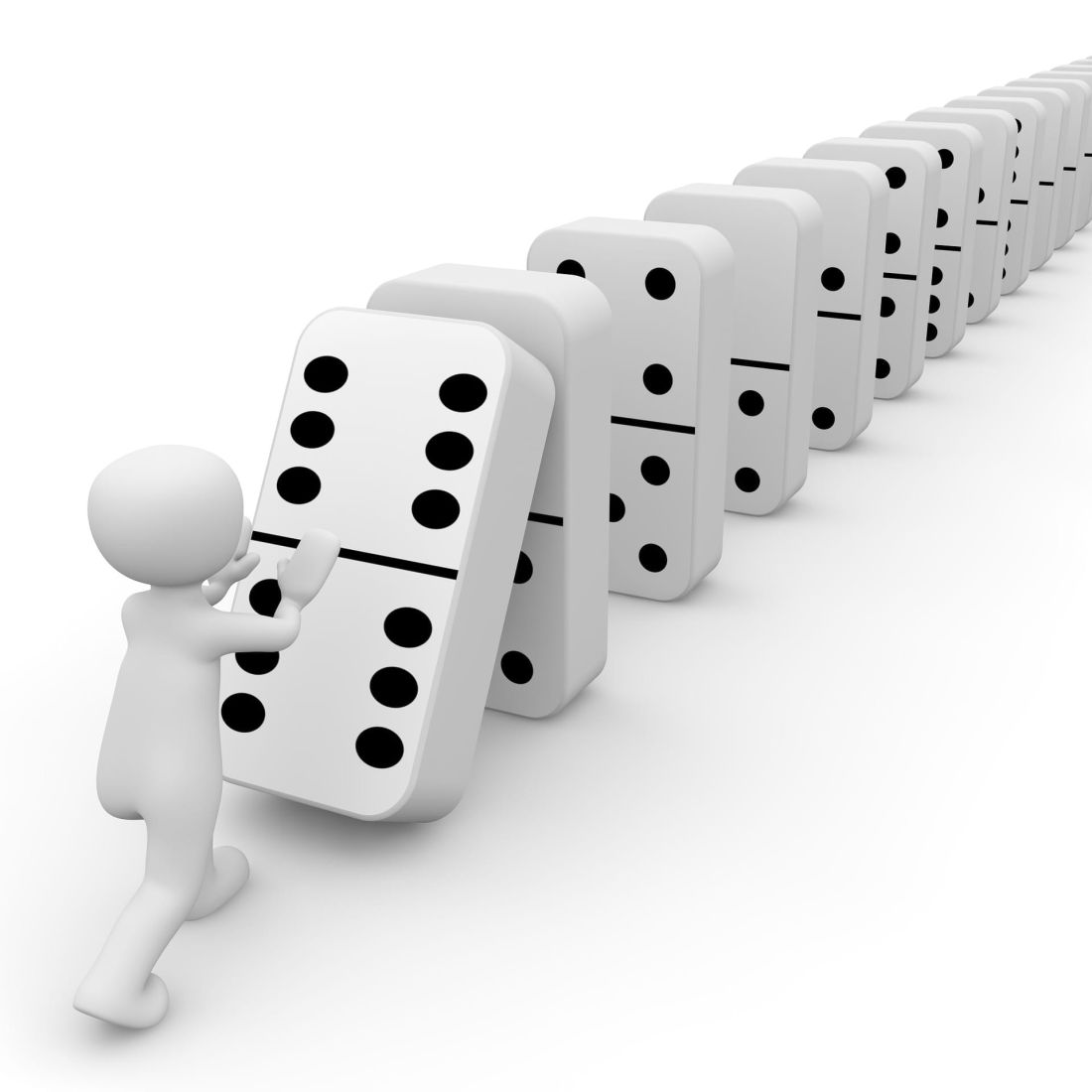 Ilustrasi Efek Domino