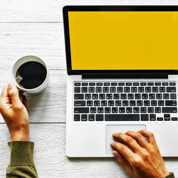 Ilustrasi Menggunakan Laptop