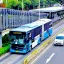 Bus Transjakarta melintas di jalan pusat kota Jakarta