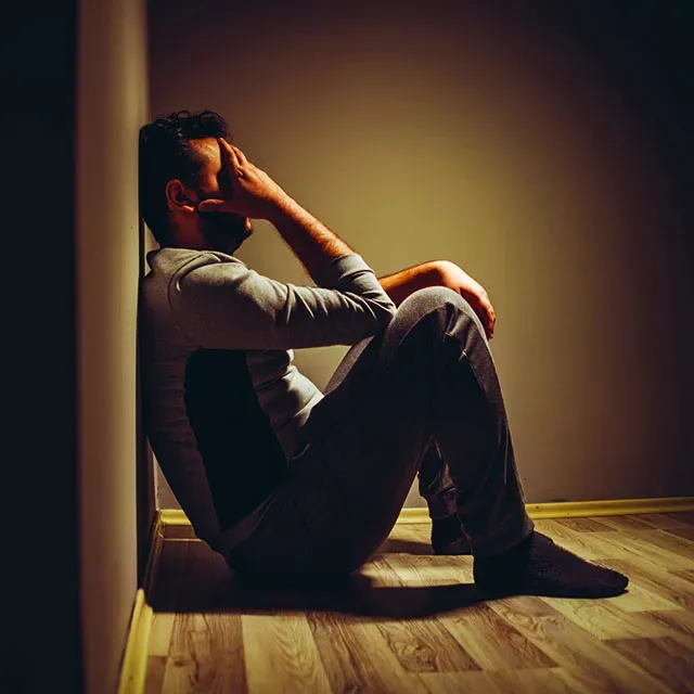 Ilustrasi Pria Yang Stres dan Cemas